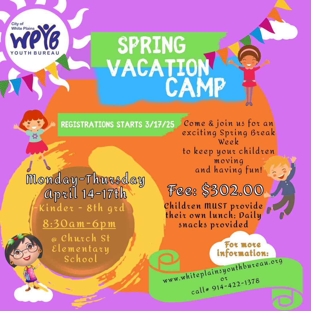 Spring Vacation Camp – April 14-17th – Register Now!